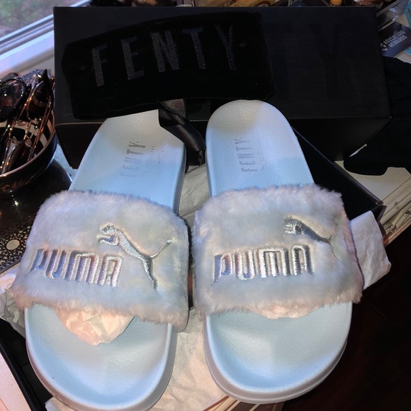 puma rihanna fur slides